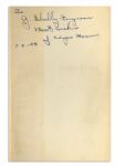 J. Edgar Hoover Signed Copy of ''Masters of Deceit'' -- Hoover's Analysis of the Communist Threat