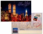 World Trade Center, New York City Full Color Postcard -- Postmarked 9/11/01