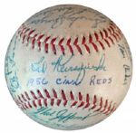 1956 Cincinnati Reds Team-Signed Baseball