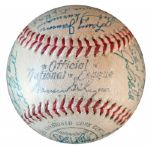 1956 Cincinnati Reds Team-Signed Baseball