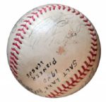 1940 Salt Lake City ''Bees'' Team-Signed Baseball -- From Estate of Larry Jansen