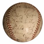 1941 San Francisco Seals Signed Baseball -- From Estate of Larry Jansen