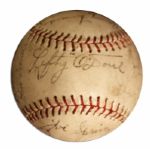 1941 San Francisco Seals Signed Baseball -- From Estate of Larry Jansen