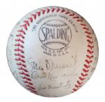 Baseball Signed by the Record-Breaking 1950 National League All-Star Team -- Stan Musial, Jackie Robinson, Ralph Kiner, Pee Wee Reese & 20 More! -- From Personal Estate of Larry Jansen