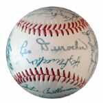 1954 World Series Champs New York Giants Team-Signed Baseball -- Willie Mays, Larry Jansen and 27 More -- From Estate of Larry Jansen -- With PSA/DNA COA