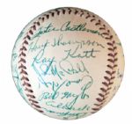 1954 World Series Champs New York Giants Team-Signed Baseball -- Willie Mays, Larry Jansen and 27 More -- From Estate of Larry Jansen -- With PSA/DNA COA