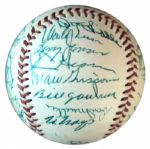 1954 World Series Champs New York Giants Team-Signed Baseball -- Willie Mays, Larry Jansen and 27 More -- From Estate of Larry Jansen -- With PSA/DNA COA