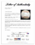1954 World Series Champs New York Giants Team-Signed Baseball -- Willie Mays, Larry Jansen and 27 More -- From Estate of Larry Jansen -- With PSA/DNA COA