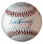 1955-56 Seattle Rainiers Team Signed Baseball -- 23 Signatures -- With Larry Jansen, Joe Ginsberg, Bob Swift & 20 Others -- From Estate of Larry Jansen