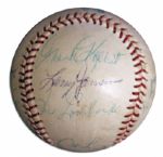 Portland Beavers 1958 Team-Signed Baseball -- From Estate of Larry Jansen