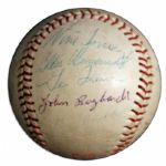 Portland Beavers 1958 Team-Signed Baseball -- From Estate of Larry Jansen