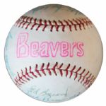 1959 San Francisco Giants Team-Signed Baseball -- With Signature of Willie Mays and 14 Others -- From Estate of Larry Jansen