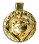 Larry Jansen's Engraved 14k Gold San Francisco Giants 1962 National League Champions Money Clip -- From His Personal Estate