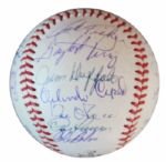 1963 San Francisco Giants Team-Signed Baseball -- With Willie Mays' Signature and 23 More -- From Estate of Larry Jansen -- With PSA/DNA COA
