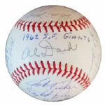 1963 San Francisco Giants Team-Signed Baseball -- With Willie Mays' Signature and 23 More -- From Estate of Larry Jansen -- With PSA/DNA COA