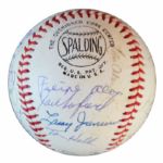1963 San Francisco Giants Team-Signed Baseball -- With Willie Mays' Signature and 23 More -- From Estate of Larry Jansen -- With PSA/DNA COA