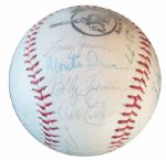 Baseball Signed by National League All-Stars -- Monte Irvin, Larry Jansen, Bobby Thomson, Carl Erskine, Pee Wee Reese, Don Mueller, Mike McCormick, Wally Moon & More -- From Estate of Larry Jansen