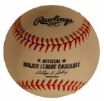 Willie Mays Signed OML Baseball -- Signed in Bold Blue Ink -- With Mays' ''Say Hey'' Hologram -- Near Fine