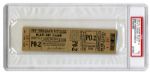 Ticket to the Famous 3 October 1951 New York Giants National League Pennant Tiebreaker Against The Brooklyn Dodgers -- The Shot Heard Round The World Game
