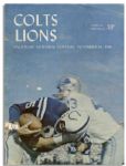 Lot of Nine Baltimore Colts 1960's Programs -- ''O.J.'s First Day as a Bill''