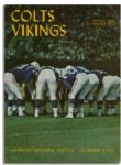 Lot of Nine Baltimore Colts 1960's Programs -- ''O.J.'s First Day as a Bill''