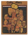Lot of Nine Baltimore Colts 1960's Programs -- ''O.J.'s First Day as a Bill''