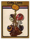 Lot of Nine Baltimore Colts 1960's Programs -- ''O.J.'s First Day as a Bill''