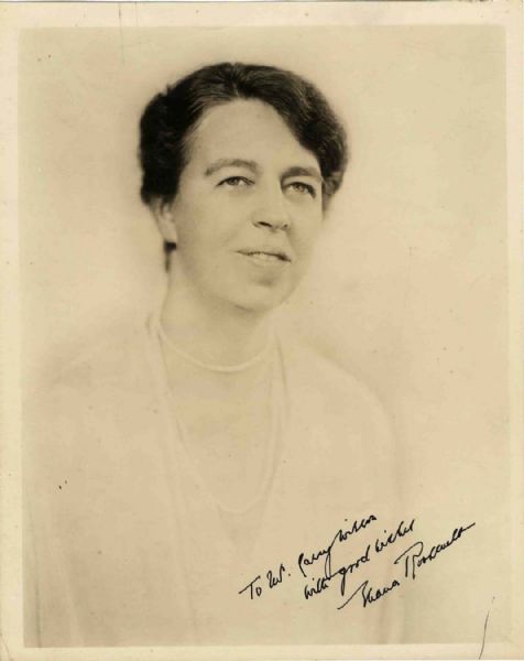 Eleanor Roosevelt Signed Photo To W. Carey Wilson with good wishes Eleanor Roosevelt -- 8 x 10 Matte -- Light Wear, Else Fine