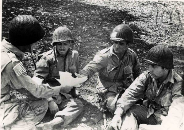 Original World War II 10 x 8 Black and White Glossy Press Photo -- 82nd Airborne Division, 308th Regiment Writing Letters Prior to D-Day