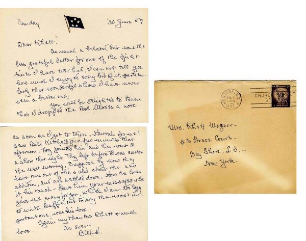 Charming Letter from Famed WWII Admiral William Halsey -- ...a grateful letter for one of the finest times I have ever had. I cannot tell you how much I enjoyed every bit of it...