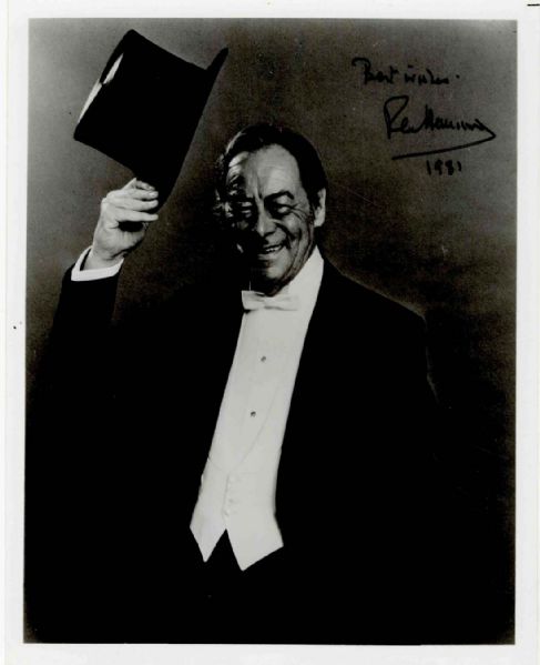 Academy Award Winner Rex Harrison Signed Photo -- Glossy 8 x 10 Photo Signed Best wishes, Rex Harrison / 1981 -- Fine