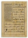 Rare 1940 Dachau Concentration Camp Prisoner Letter -- ...All lies in Gods hands and hope that all will sort itself out, slowly but surely and that we will see each other again...