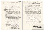 Maurice Wilkins Autograph Manuscript Signed -- Includes Observations on Events Preceding DNA Discovery -- ...I was much relieved that Rosalinds departure date was decided...We at Kings were thus...