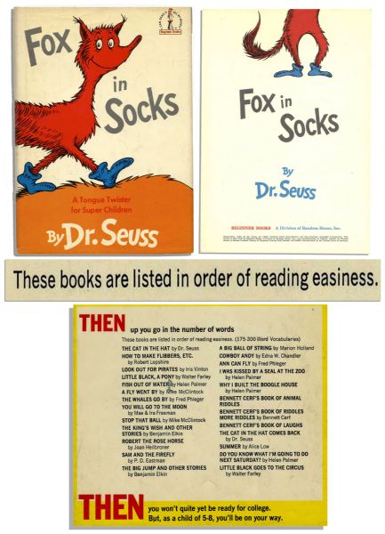 Dr. Seuss First Edition, First Printing of Fox in Socks -- Near Fine
