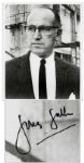 8 x 10 Glossy Signed Photo of Jonas Salk, Polio Vaccine Pioneer -- Signed in Black Ink: Jonas Salk -- Near Fine Condition