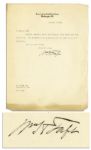 William Taft Typed Letter Signed as Chief Justice -- The profundity of the suggestion does not appeal to me...