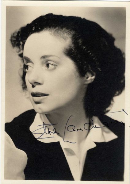Rare Elsa Lanchester Signed Photo -- Bride of Frankenstein Actress -- 5 x 7 Matte -- Near Fine