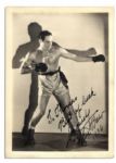 Max Baer 5 x 7 Signed Photo -- To Thomas / Best of luck / Sincerely / Max Baer / 1936 -- Matte Photo Is Near Fine 
