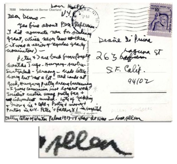 Allen Ginsberg Autograph Letter Signed -- ...I guess communism just doesnt work...