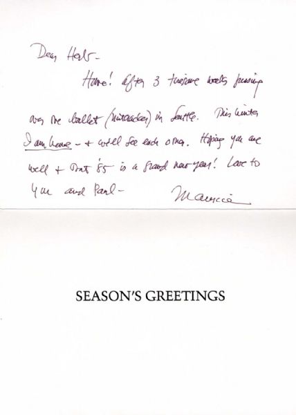 Maurice Sendak Autograph Letter Signed Upon a Card Featuring His Nutcracker Artwork -- ...After 3 Tiresome Weeks Pissing Over the Ballet (Nutcracker)...This Winter I Am Home...