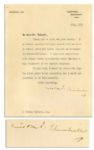 Winston Churchill 1955 Typed Letter Signed ...I am honoured that you should wish to award an annual prize for Spoken English to be called the Churchill Prize...
