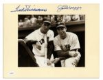 Outstanding 10 x 8 Joe DiMaggio and Ted Williams Signed Photo -- Large, Bold Signatures -- With JSA COA