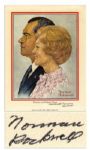Norman Rockwell Signed Print of His 1972 Painting of Richard and Pat Nixon