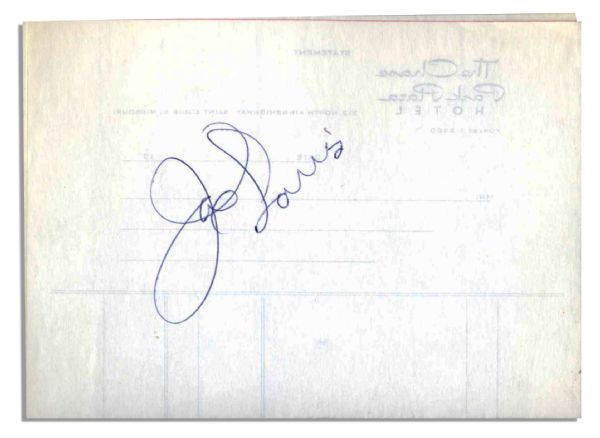 Joe Louis Autograph -- Attractive Signature From One of Boxings All-Time Greats