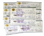 Bubba Smith Single-Signed Checks -- Lot of 10