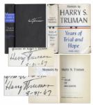 Harry Truman Signed Two Volume Set of Memoirs -- Both Volumes Signed