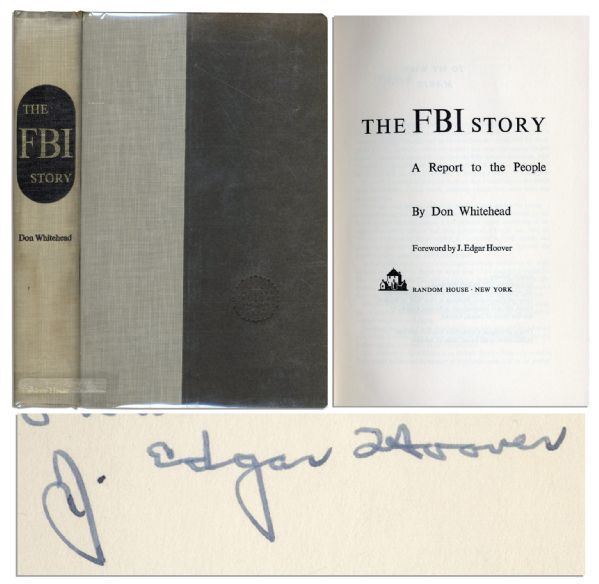 J. Edgar Hoover Signed The FBI Story -- Best Wishes / J. Edgar Hoover -- Near Fine