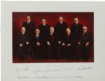 Official Signed Photo by All 9 Justices of the Warren Burger Supreme Court