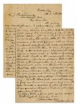 Eyewitness Letter to President Abraham Lincolns Assassination -- ...at the trial of conspirators as a witness you could not give all the facts in your knowledge...
