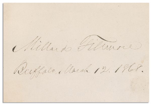 Millard Fillmores Signature -- Near Fine